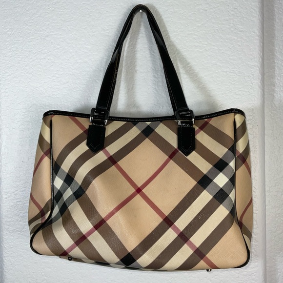 Burberry Supernova Checked Tote w Bag - Picture 2 of 14